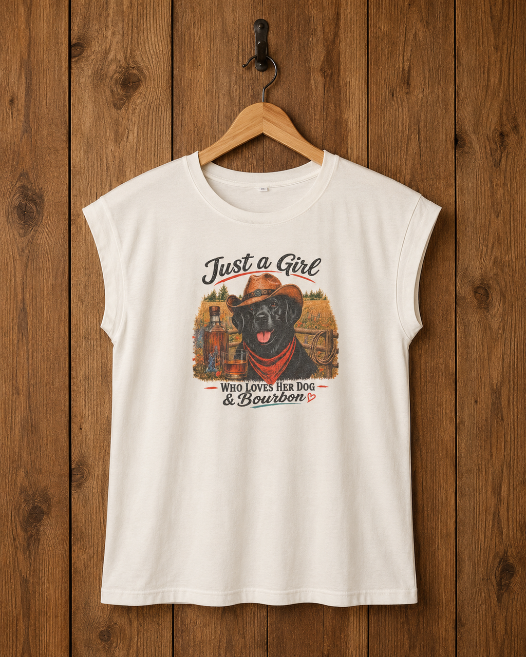 Just a Girl That Loves Her Dog and Bourbon Tee – Black Lab