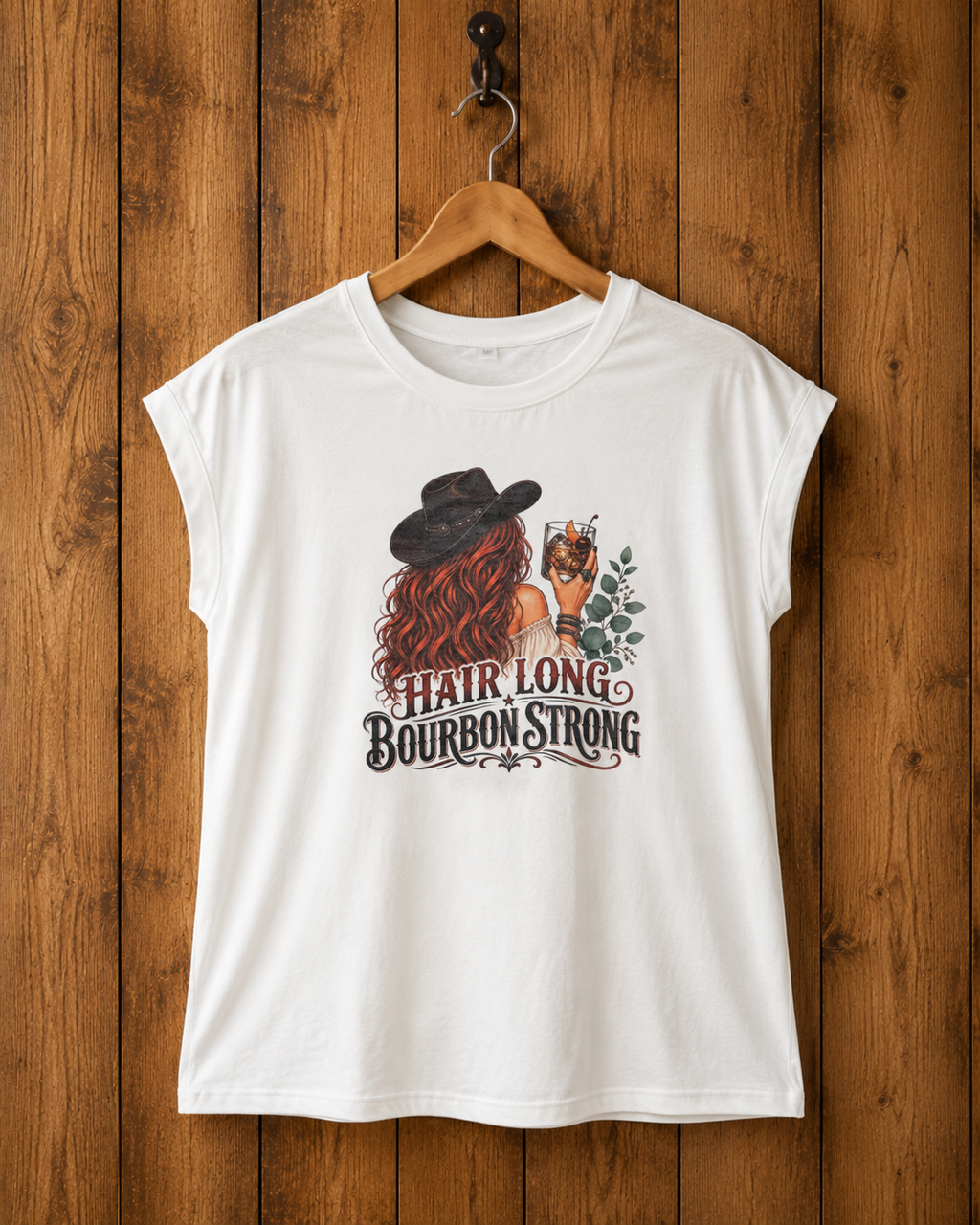 Hair Long Bourbon Strong Tee – Red Hair Cream Shirt Edition