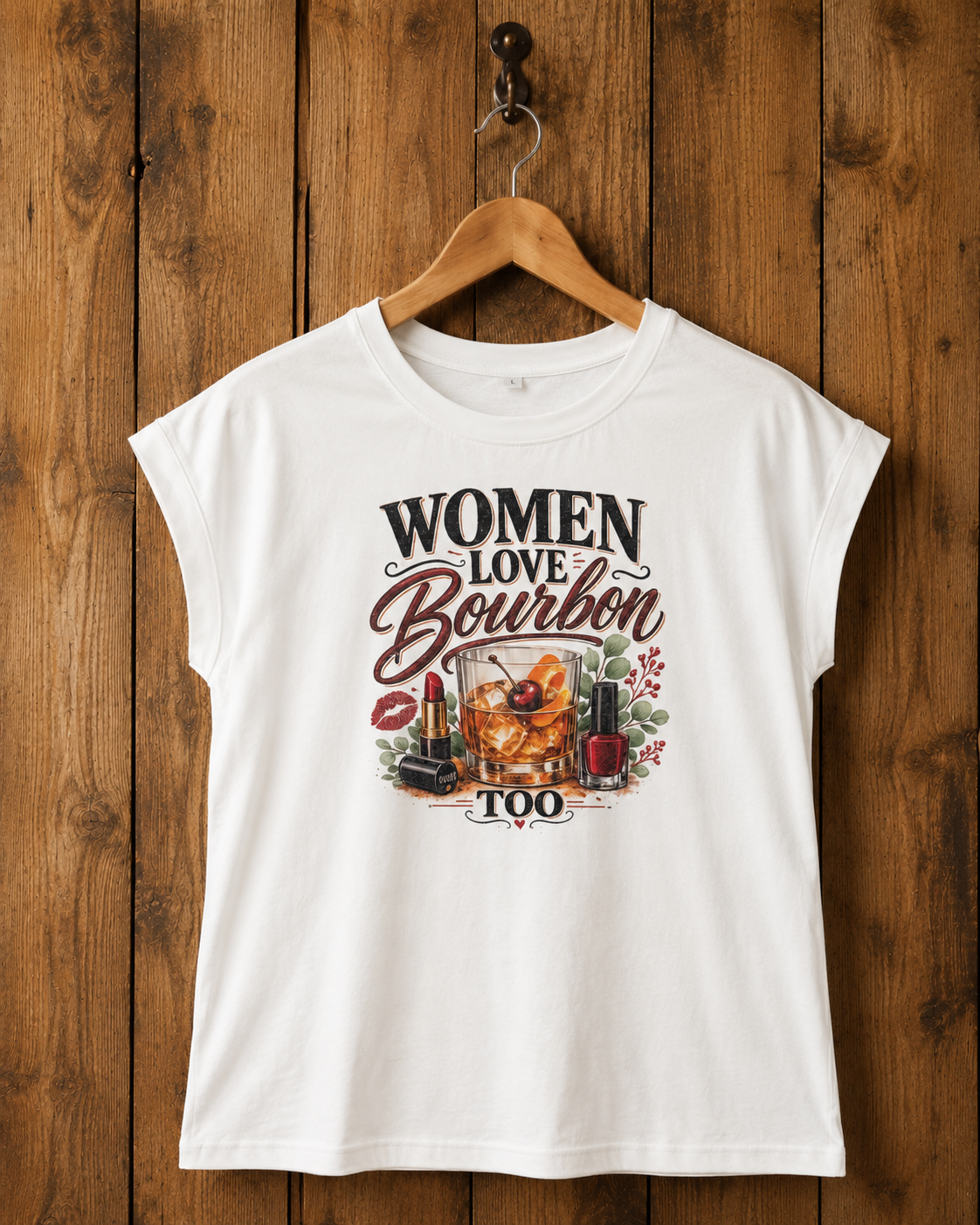 Women Love Bourbon Too Tee – Glam Edition