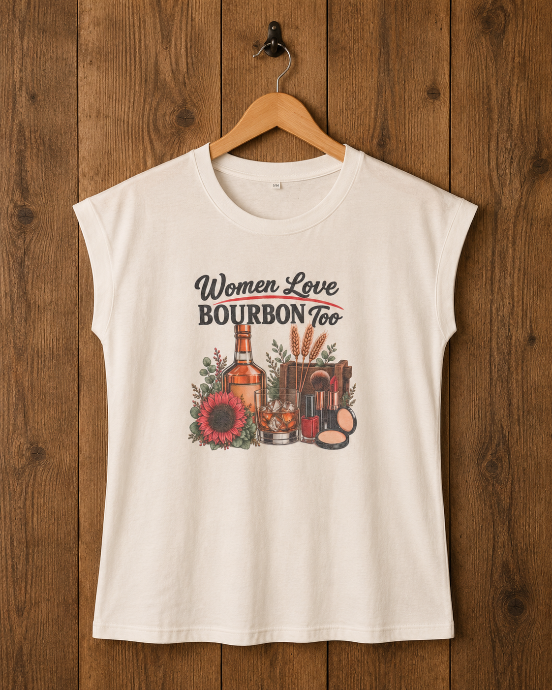 Women Love Bourbon Too Tee – Floral Edition